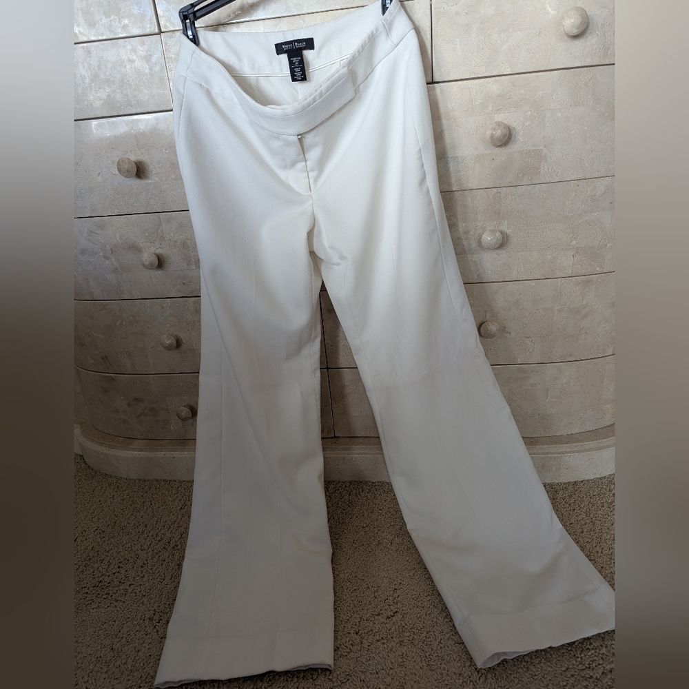 White House Black Market Wide Leg White Pants